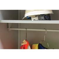 Wardrobe Storage Cabinet, Steel, 36" W x 18" D x 72" H, Grey Duraquip Inc