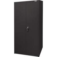 Armoire d'entreposage, Acier, 4 Tablettes, 66" h x 30" la x 15" P, Noir Duraquip Inc