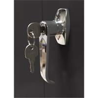 Armoire d'entreposage, Acier, 4 Tablettes, 66" h x 30" la x 15" P, Noir Duraquip Inc