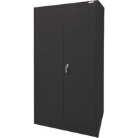 Armoire d'entreposage, Acier, 4 Tablettes, 78" h x 36" la x 24" P, Noir Duraquip Inc