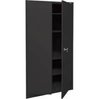 Armoire d'entreposage, Acier, 4 Tablettes, 78" h x 36" la x 24" P, Noir Duraquip Inc