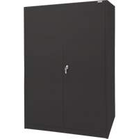 Storage Cabinet, Steel, 4 Shelves, 78" H x 48" W x 24" D, Black Duraquip Inc