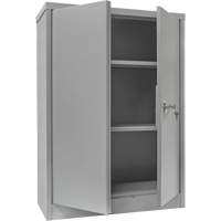 Armoire de rangement &agrave; hauteur de comptoir, Acier, 2 Tablettes, 42" h x 36" la x 24" P, Gris Duraquip Inc