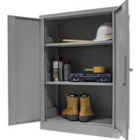 Armoire de rangement &agrave; hauteur de comptoir, Acier, 2 Tablettes, 42" h x 36" la x 24" P, Gris Duraquip Inc