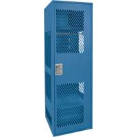 Gear Locker with Door, Steel, 24" W x 18" D x 72" H, Dark Blue Duraquip Inc