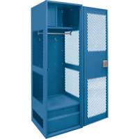 Gear Locker with Door, Steel, 24" W x 18" D x 72" H, Dark Blue Duraquip Inc