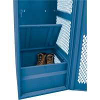 Gear Locker with Door, Steel, 24" W x 18" D x 72" H, Dark Blue Duraquip Inc