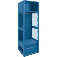 Gear Locker, Steel, 24" W x 18" D x 72" H, Dark Blue Duraquip Inc