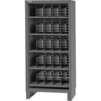 Heavy-Duty Open Front Cabinet with Dividers, Steel, 0 Drawers, 36" x 24" x 78", Grey Duraquip Inc