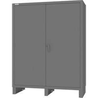 Armoire avec barre de suspension et portes encastr&eacute;es standards, Acier, 78" h x 60" la x 24" P, Gris Duraquip Inc