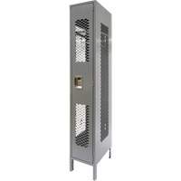 Casiers ventil&eacute;s, 12" x 18" x 78", Acier, Gris, D&eacute;mont&eacute;, Perfor&eacute; Duraquip Inc