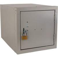Casier cubique empilable, 12" x 18" x 12", Acier, Gris, D&eacute;mont&eacute; Duraquip Inc