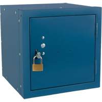 Casier cubique empilable, 12" x 12" x 12", Acier, Bleu, D&eacute;mont&eacute; Duraquip Inc