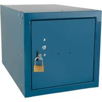 Casier cubique empilable, 12" x 18" x 12", Acier, Bleu, D&eacute;mont&eacute; Duraquip Inc