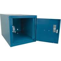 Casier cubique empilable, 12" x 18" x 12", Acier, Bleu, D&eacute;mont&eacute; Duraquip Inc