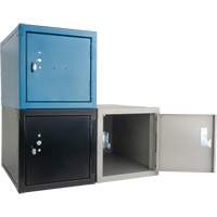 Casier cubique empilable, 12" x 18" x 12", Acier, Gris, D&eacute;mont&eacute; Duraquip Inc