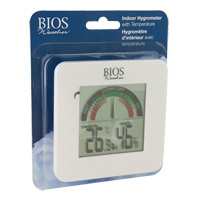 Indoor Hygrometers with BIOS Comfort Scale, Contact, Digital, -58-158°F (-50-70°C) Duraquip Inc