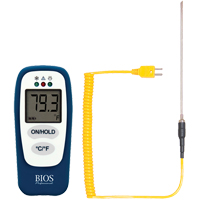 Food Thermometer with HACCP Check, Contact, Digital, -83.2 - 1999°F (-64 to 1400°C) Duraquip Inc