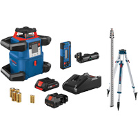 Ensemble laser rotatif horizontal auto-nivelant connect&eacute; Revolve4000, 4000' (1219,2 m), 635 N.m Duraquip Inc