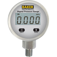 B5000 Series Pressure Gauge, 2-1/2" , 0 - 103.4 kPa/0 - 15 psi/0 - 416 in. w.c., Bottom Mount, Digital Duraquip Inc