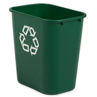 Medium Recycling Wastebasket, Deskside, Plastic, 28 US Qt. Duraquip Inc