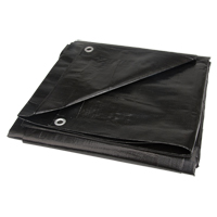 B&acirc;che, Usage industriel l&eacute;ger, Noir, 6' x 8' x 8 mils Duraquip Inc