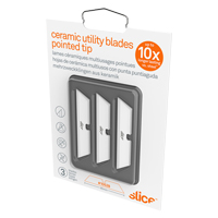 Slice Pointed-Tip Ceramic Utility Knife Blades, Single Style Duraquip Inc