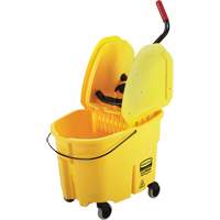 Ensemble de seau pour vadrouille et essoreuse WaveBrake, Pression vers le bas, 8,75 gal. US (35 pintes), Jaune Duraquip Inc