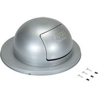 Drum Waste Disposal Top, Dome Lid, Metal, Fits Container Size: 23-1/2" Dia. Duraquip Inc