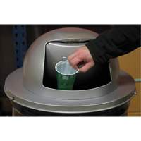 Drum Waste Disposal Top, Dome Lid, Metal, Fits Container Size: 23-1/2" Dia. Duraquip Inc