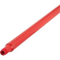 Ultra Hygiene Handle, Broom/Scraper/Squeegee, Red, Ergonomic, 59" L Duraquip Inc