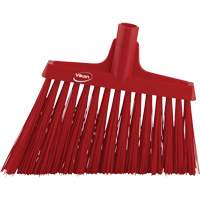 Angle Broom Head, X-Coarse Bristles, 12", Polyester, Red Duraquip Inc
