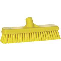 Deck & Wall Scrub Brush, Stiff Bristles, 12", Polyester, Yellow Duraquip Inc