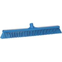 Combo Bristle Push Broom, Coarse/Fine Bristles, 24", Polyester, Blue Duraquip Inc