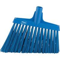 Angle Broom Head, X-Coarse Bristles, 12", Polyester, Blue Duraquip Inc