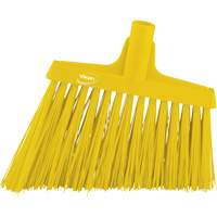 Angle Broom Head, X-Coarse Bristles, 12", Polyester, Yellow Duraquip Inc