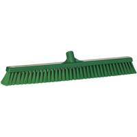 Small Particle Push Broom Head, Fine Bristles, 24", Polyester, Green Duraquip Inc