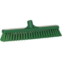 Small Particle Push Broom Head, Fine Bristles, 16-1/2", Polyester, Green Duraquip Inc