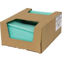 SaniWorks&reg; Choice Counter Cloths, Green/White Duraquip Inc