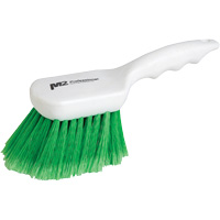 Brosse &agrave; recoins &agrave; manche court, 9" l, Soies Synth&eacute;tique, Vert Duraquip Inc