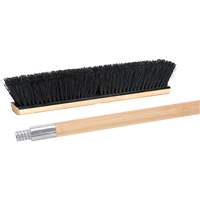 Balai-brosse avec manche &agrave; filetage m&eacute;tallique, 24", Moyen, Soies Tampico Duraquip Inc