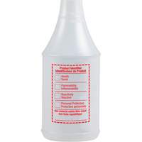Bouteille &agrave; pulv&eacute;risateur ronde avec &eacute;tiquette SIMDUT, 24 oz Duraquip Inc