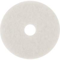 Tampon pour planchers, 10", Lustrage/Nettoyage/Polissage, Blanc Duraquip Inc