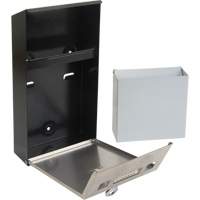 Cendrier, Montage mural, Acier inoxydable, Capacit&eacute; 1 Litre, Hauteur 11-4/5" Duraquip Inc