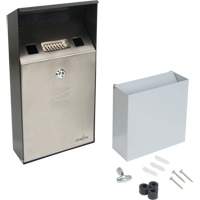 Cendrier, Montage mural, Acier inoxydable, Capacit&eacute; 1 Litre, Hauteur 11-4/5" Duraquip Inc