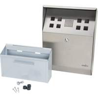 Cendrier, Montage mural, Acier inoxydable, Capacit&eacute; 1 Litre, Hauteur 11-4/5" Duraquip Inc