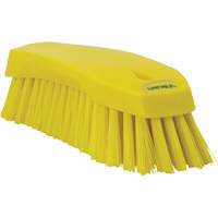 Large Angled Hand Brush, Stiff Bristles, 8" Long, Yellow Duraquip Inc