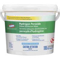 Lingettes désinfectantes et nettoyantes à base de peroxyde d'hydrogène Healthcare<sup>MD</sup>, 185 lingettes  JO252 | Duraquip Inc