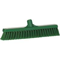 Fine Particle Push Broom, Fine/Split Bristles, 16-1/4", Polypropylene, Green Duraquip Inc