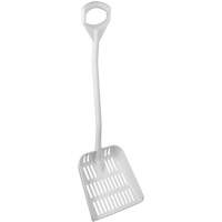 Ergonomic Large Sieve Shovel, 45" Length, Plastic, White Duraquip Inc